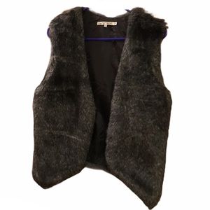 Faux Fur Open Front Vest